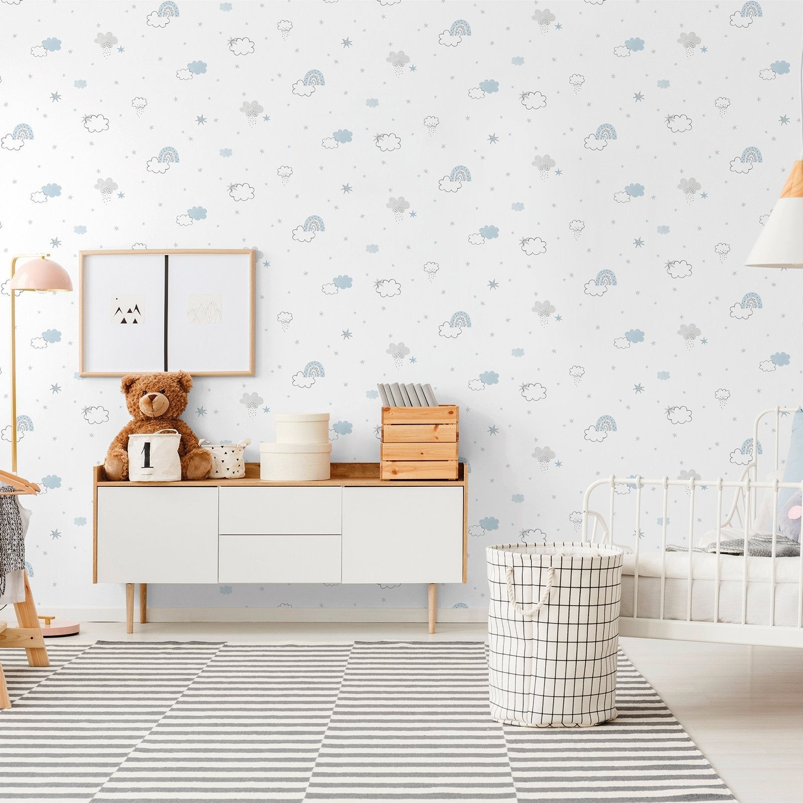 Bambino Rainbow In Blue Galerie Wallcoverings 288 2 2