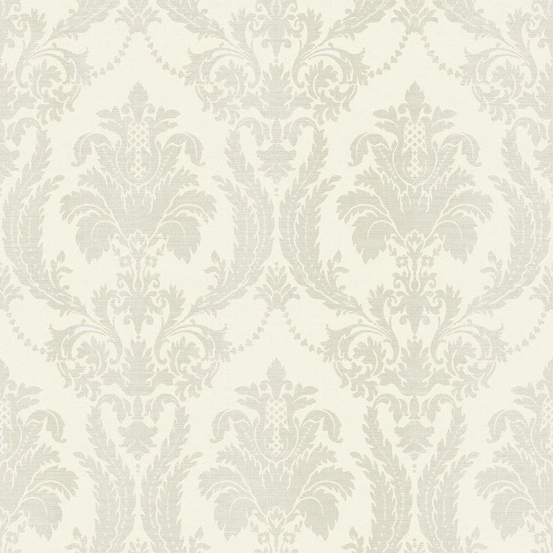 Italian Style Damask Wallpaper in Beige/Neutral