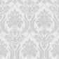 Italian Style Damask Wallpaper in Blue/Cream