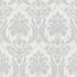 Italian Style Damask Wallpaper in Blue/Cream