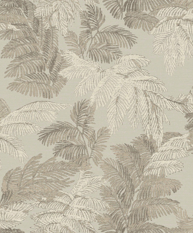 Italian Style Tree Leaf Wallpaper in Bronze Brown/Beige