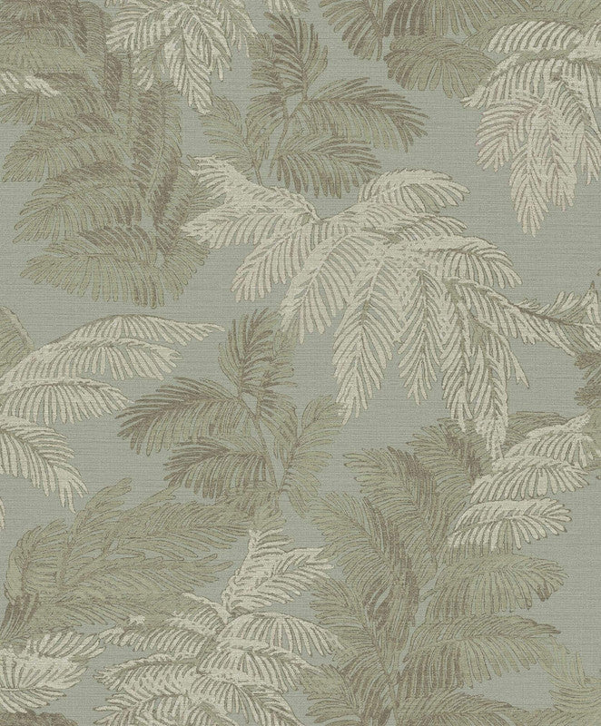 Sample Italian Style Tree Leaf Wallpaper in Green/Beige/Gold