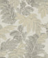 Sample Italian Style Tree Leaf Wallpaper in Silver Grey/Beige