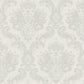 Italian Style Damask Wallpaper in Silver Grey/Cream