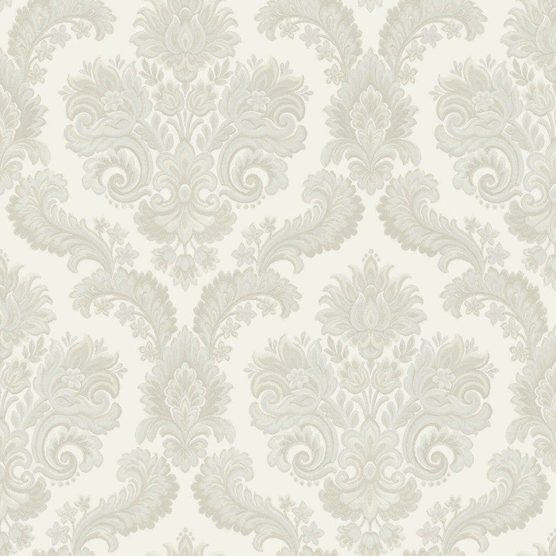 Sample Italian Style Damask Wallpaper in Beige/Cream