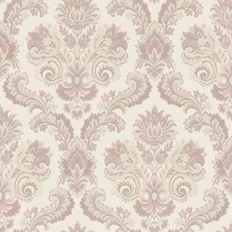 Sample Italian Style Damask Wallpaper in Pink/Cream