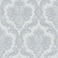 Italian Style Damask Wallpaper in Beige/Blue