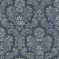 Italian Style Damask Wallpaper in Blue/Beige