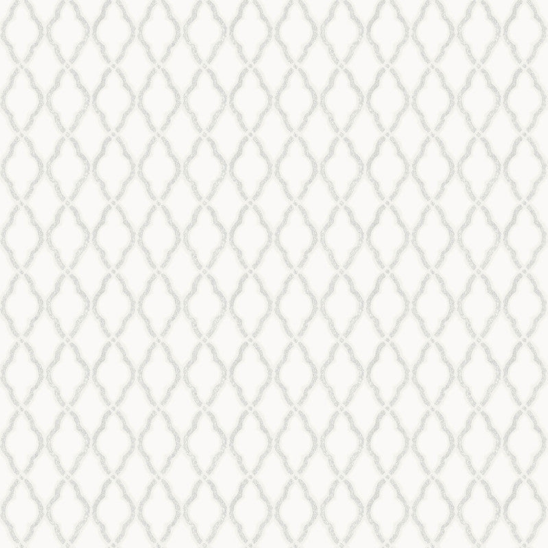 Italian Style Geometric Wallpaper in Ivory