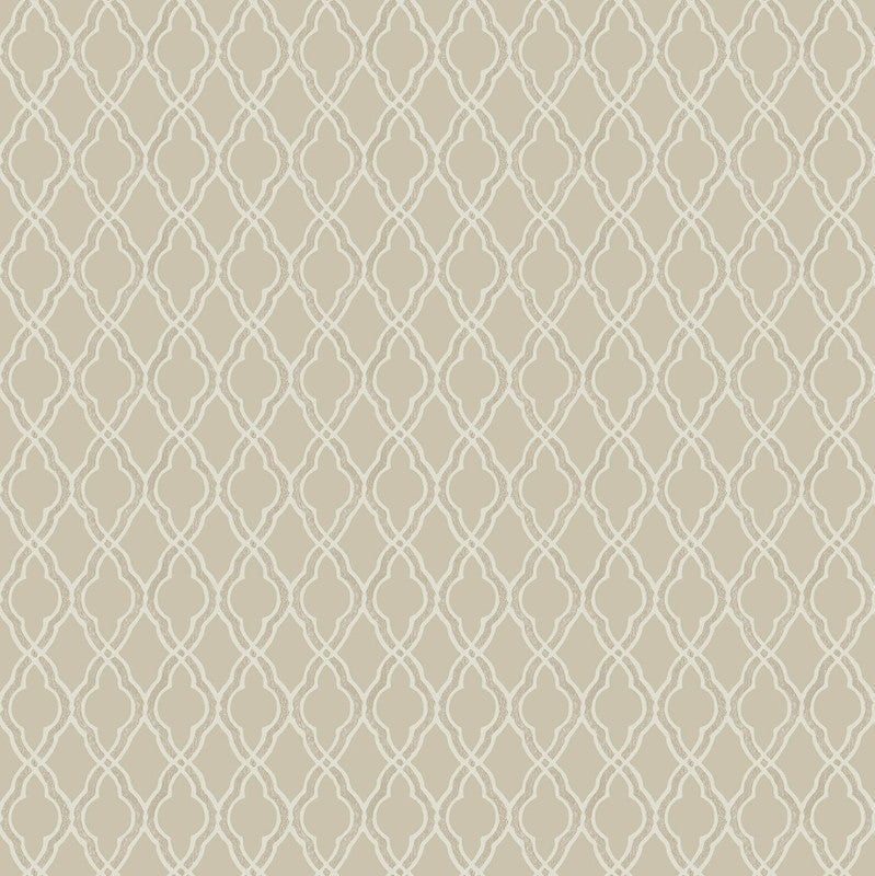 Italian Style Geometric Wallpaper in Beige