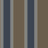 Italian Style Stripe Wallpaper in Blue/Bronze Brown