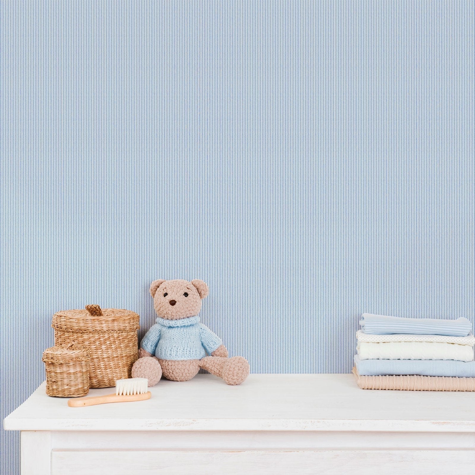 Bambino Tiny Stripes In Blue Galerie Wallcoverings 292 2 2