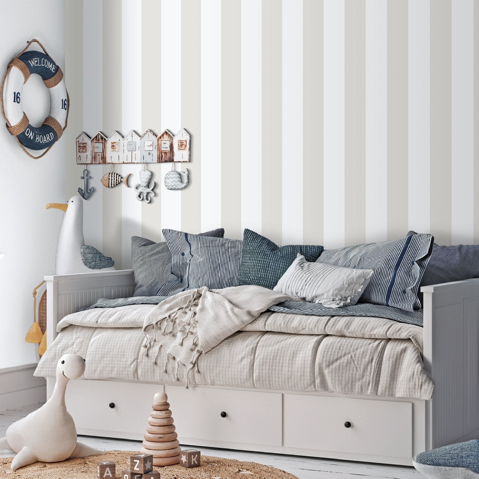 Bambino Bambino Stripes In Silver Grey Galerie Wallcoverings 293 4 2