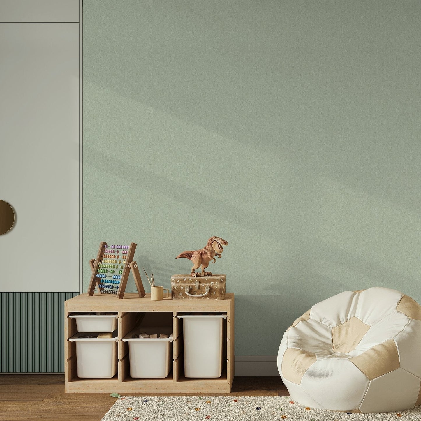 Bambino Dropy Plain In Green Galerie Wallcoverings 294 4 3