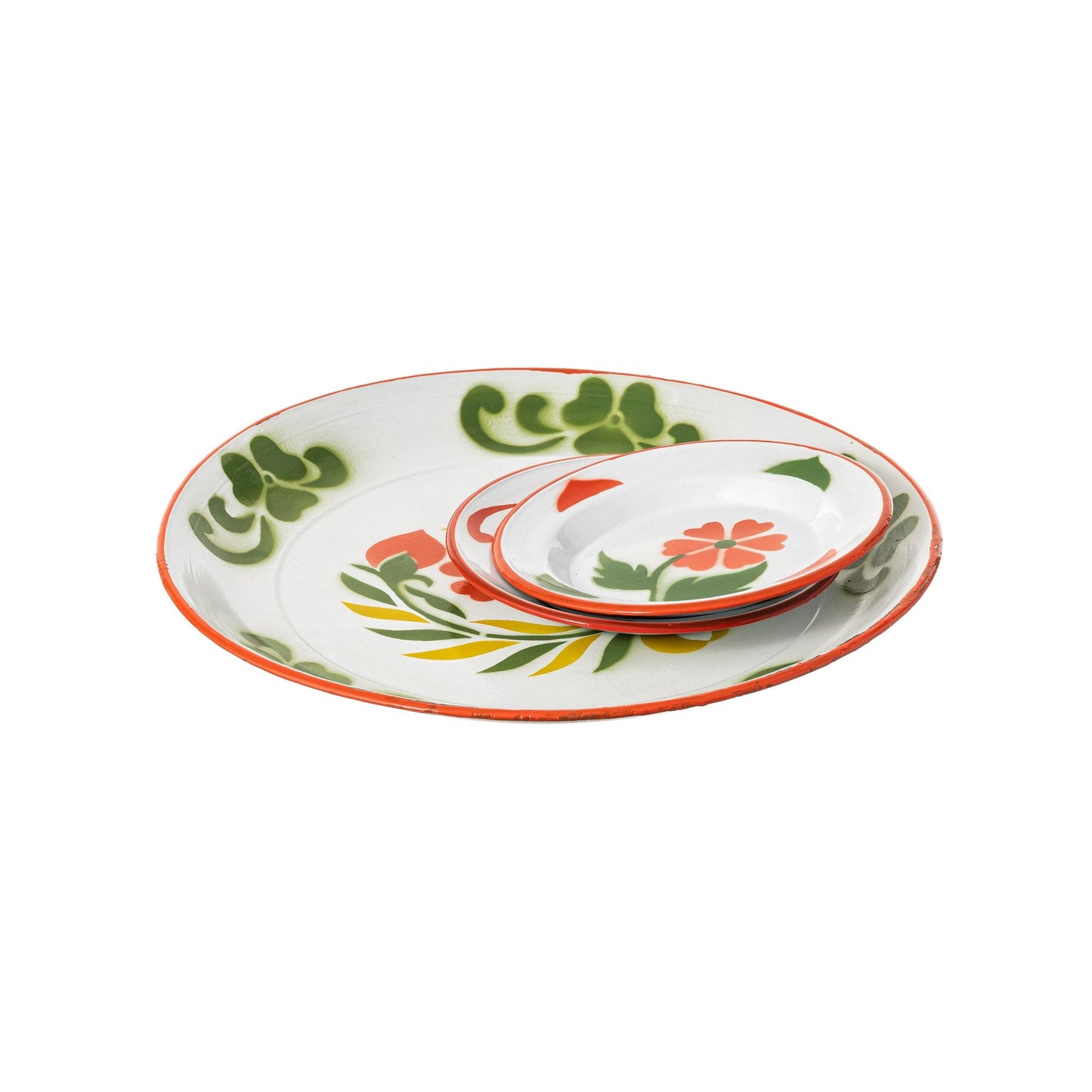 enamel serving set 7