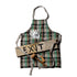 Recycle Cotton Check Apron / Green By Puebco 303055 1