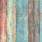 Wood Deco Weathered Wallpaper in Blue Multi