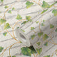 Brick & Vine Wallpaper in Green/White