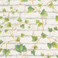 Brick & Vine Wallpaper in Green/White