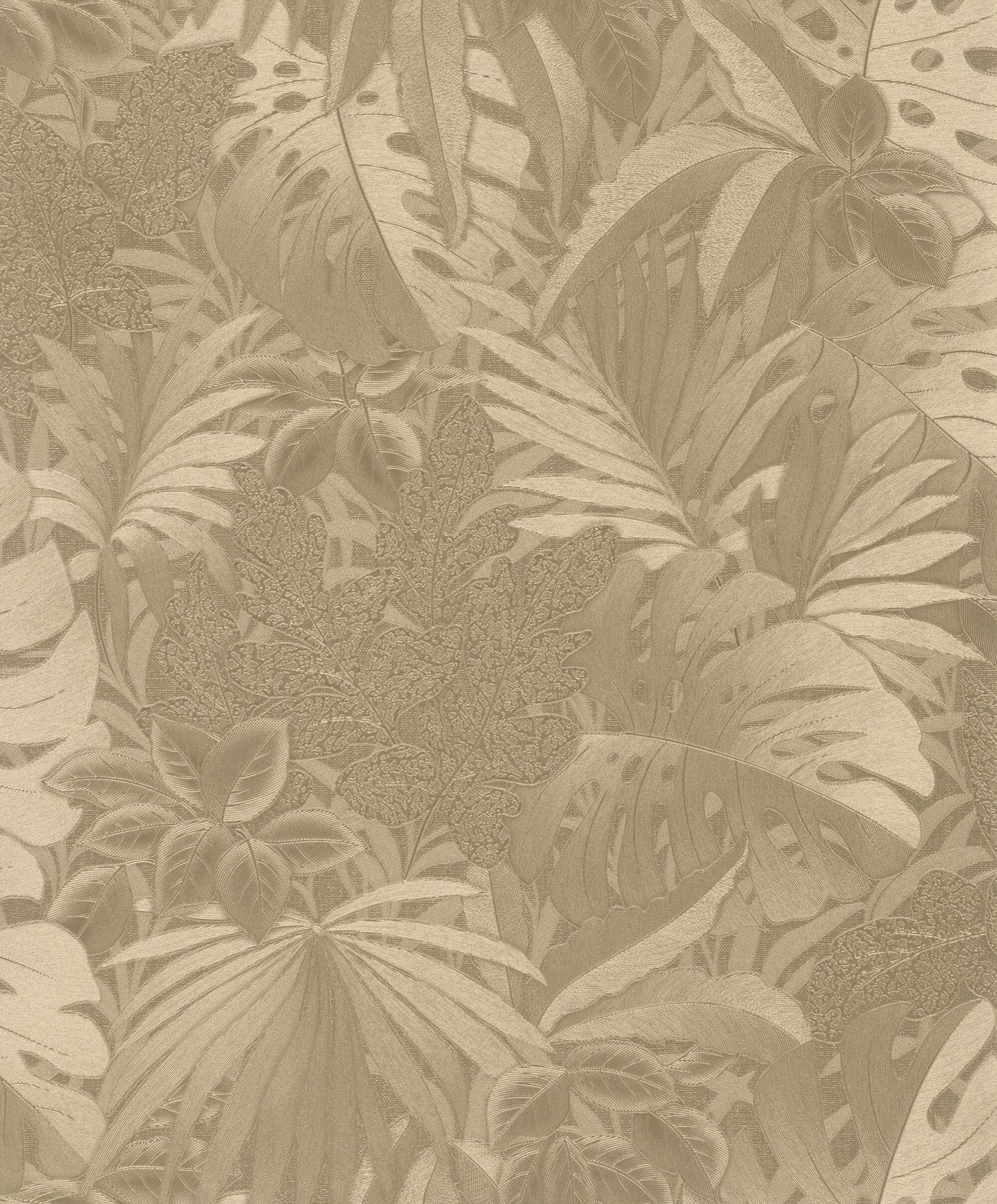 sample metallic jungle leaves gold wallpaper from eden collection by galerie wallcoverings 1