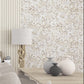 floral texture greige wallpaper from eden collection by galerie wallcoverings 1