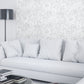 Floral Texture White/Grey Wallpaper from Eden Collection by Galerie Wallcoverings