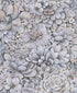 Floral Texture Blue/Grey/White Wallpaper from Eden Collection by Galerie Wallcoverings