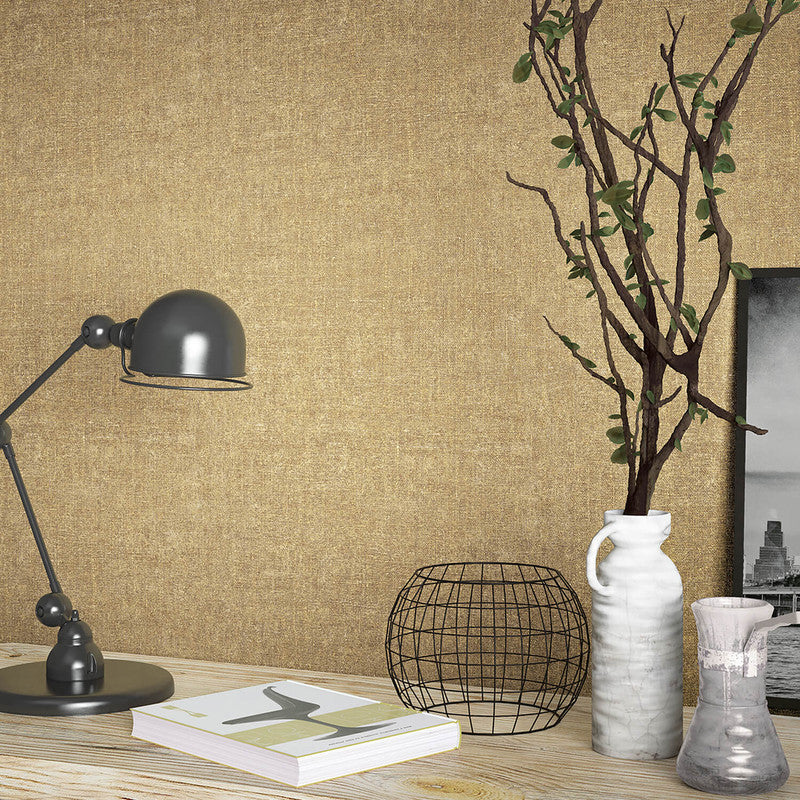 Weave Wallpaper in Yellow/Brown