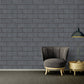 Modern Bricks/Stones Textured Wallpaper in Dark Grey