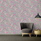 Classic Scrollwork Damask Butterflies Textured Wallpaper in Grey/Purple