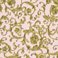 Damask Scrollwork Floral Textured Wallpaper in Pink/Gold