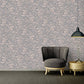 Damask Scrollwork Floral Textured Wallpaper in Grey/Metallic