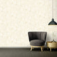 Floral Corals Seashells Textured Wallpaper in Cream/Metallic