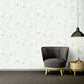 Floral Corals Seashells Textured Wallpaper in Blue/Metallic