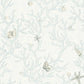 Floral Corals Seashells Textured Wallpaper in Blue/Metallic