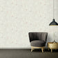 Floral Corals Seashells Textured Wallpaper in Grey/Metallic