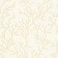 Floral Corals Textured Wallpaper in Cream/Metallic