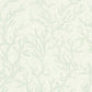 Floral Corals Textured Wallpaper in Green/Metallic