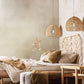 Ruche Silk Wallpaper in Soft Beige