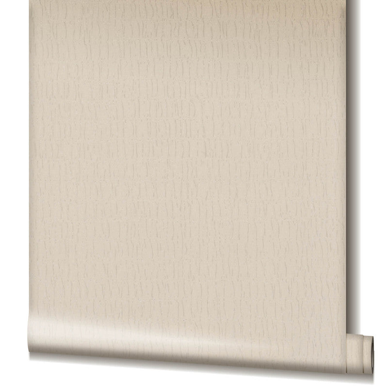Ruche Silk Wallpaper in Soft Beige