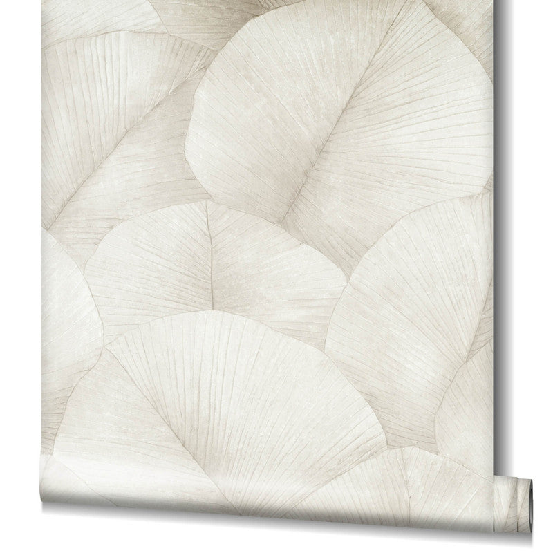 Palm Leaf Wallpaper in Beige