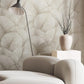 Palm Leaf Wallpaper in Beige