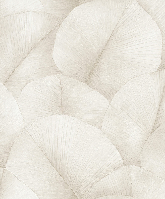 Palm Leaf Wallpaper in Beige
