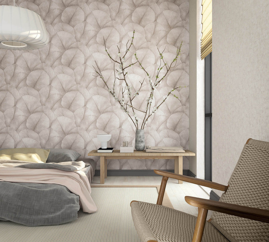 Palm Leaf Wallpaper in Pink/Rose