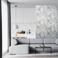 Palm Leaf Wallpaper in Grey/Blue