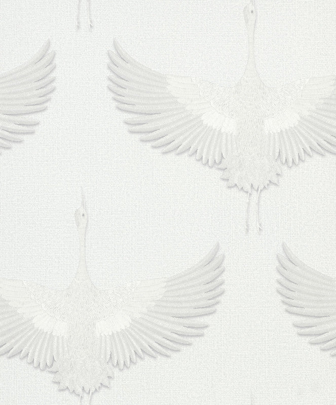 Sample Stork Wallpaper in White