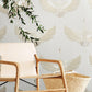 Stork Wallpaper in White/Beige