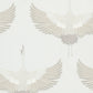 Stork Wallpaper in White/Beige