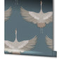 Stork Wallpaper in Green/Beige