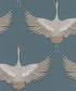Sample Stork Wallpaper in Green/Beige